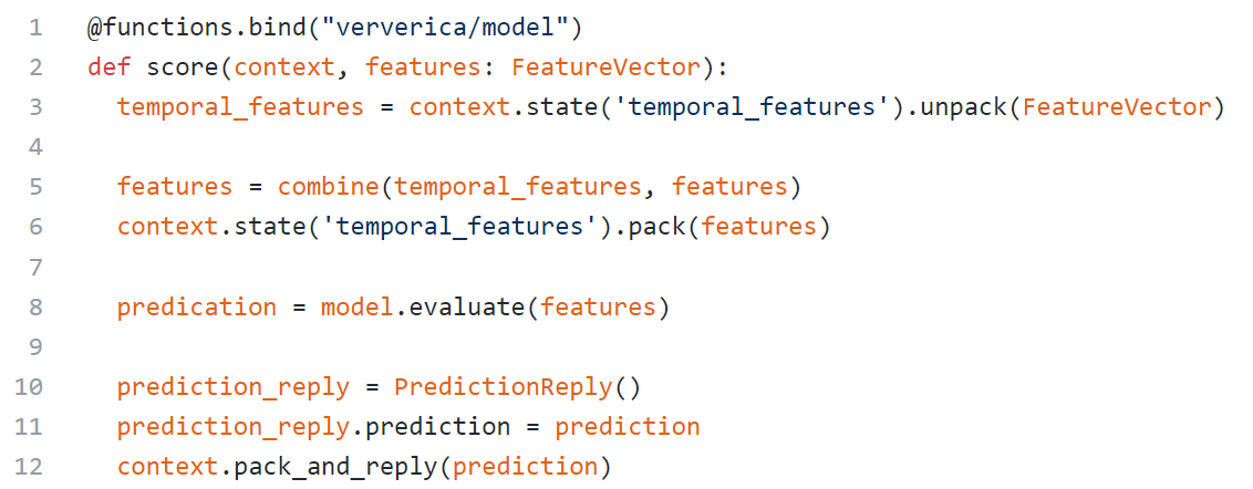 Fig.4: A Python implementation of a simple classifier function.