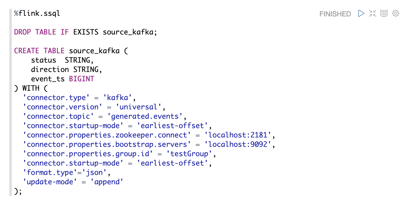 Create Source Table